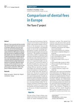 Comparison of dental fees in Europe