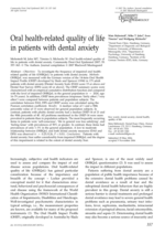 Oral health-related quality of life in patients with dental anxiety