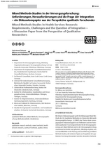 Mixed Methods-Studien in der Versorgungsforschung: Anforderungen, Herausforderungen und die Frage der Integration