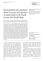 Social gradients and cumulative effects of income and education on dental health in the Fourth German Oral Health Study