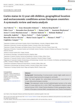 Caries status in 12-year- old children, geographical location and socioeconomic conditions across European countries
