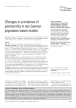 Changes in prevalence of periodontitis in two German population-based studies