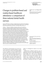 Changes in problem-based and routine-based healthcare attendance