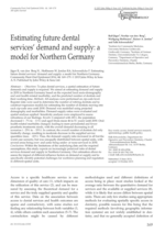 Estimating future dental services' demand and supply