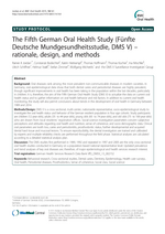 The Fifth German Oral Health Study (Fünfte Deutsche Mundgesundheitsstudie, DMS V)