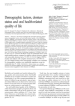 Demographic factors, denture status and oral health-related quality of life