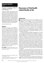 Dimensions of Oral-health-related Quality of Life