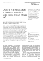 Change in FS-T index in adults in the German national oral health surveys between 1989 and 2005